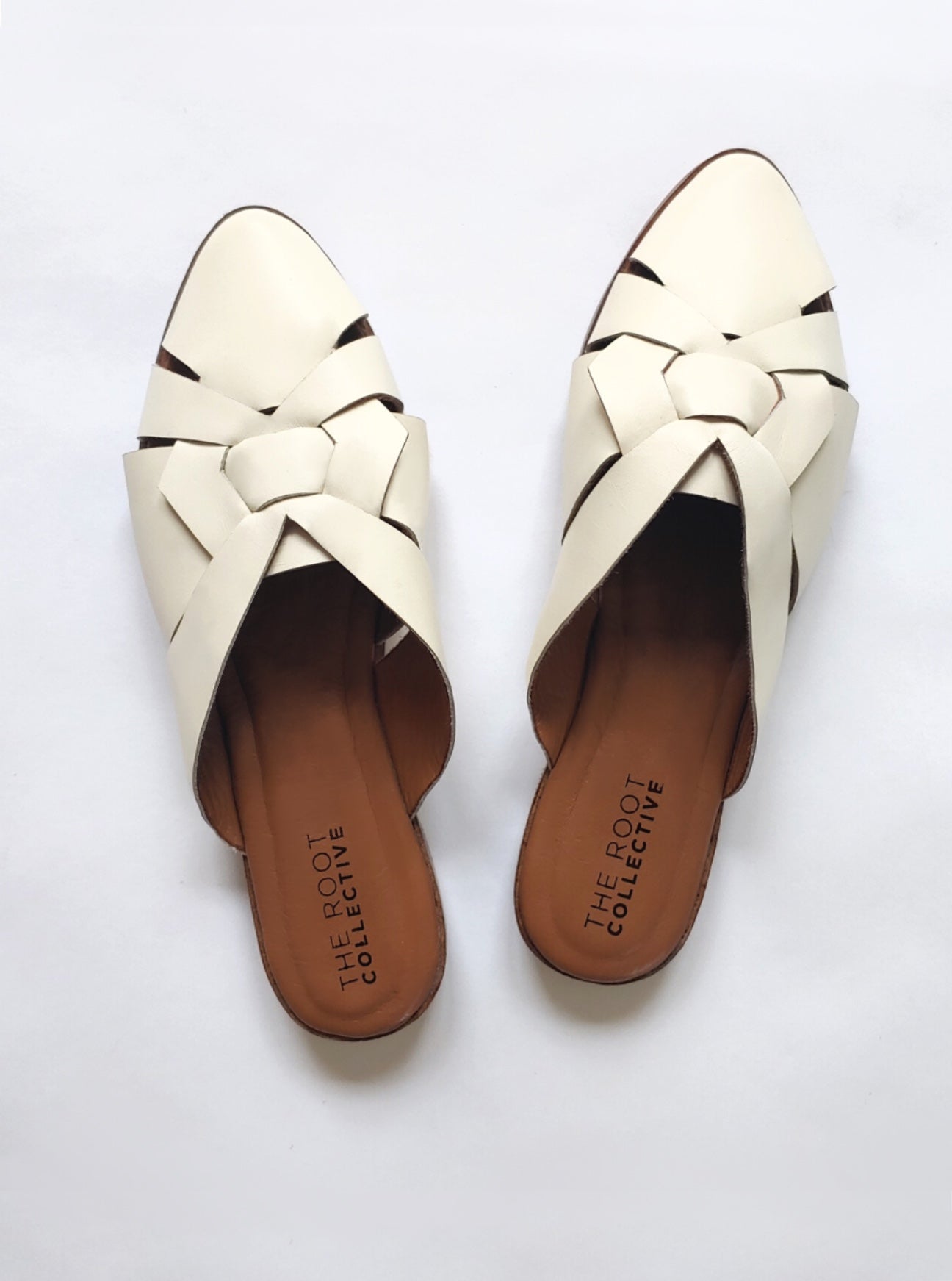 Holly Mule in Cream Leather size 5 - New (FINAL SALE)