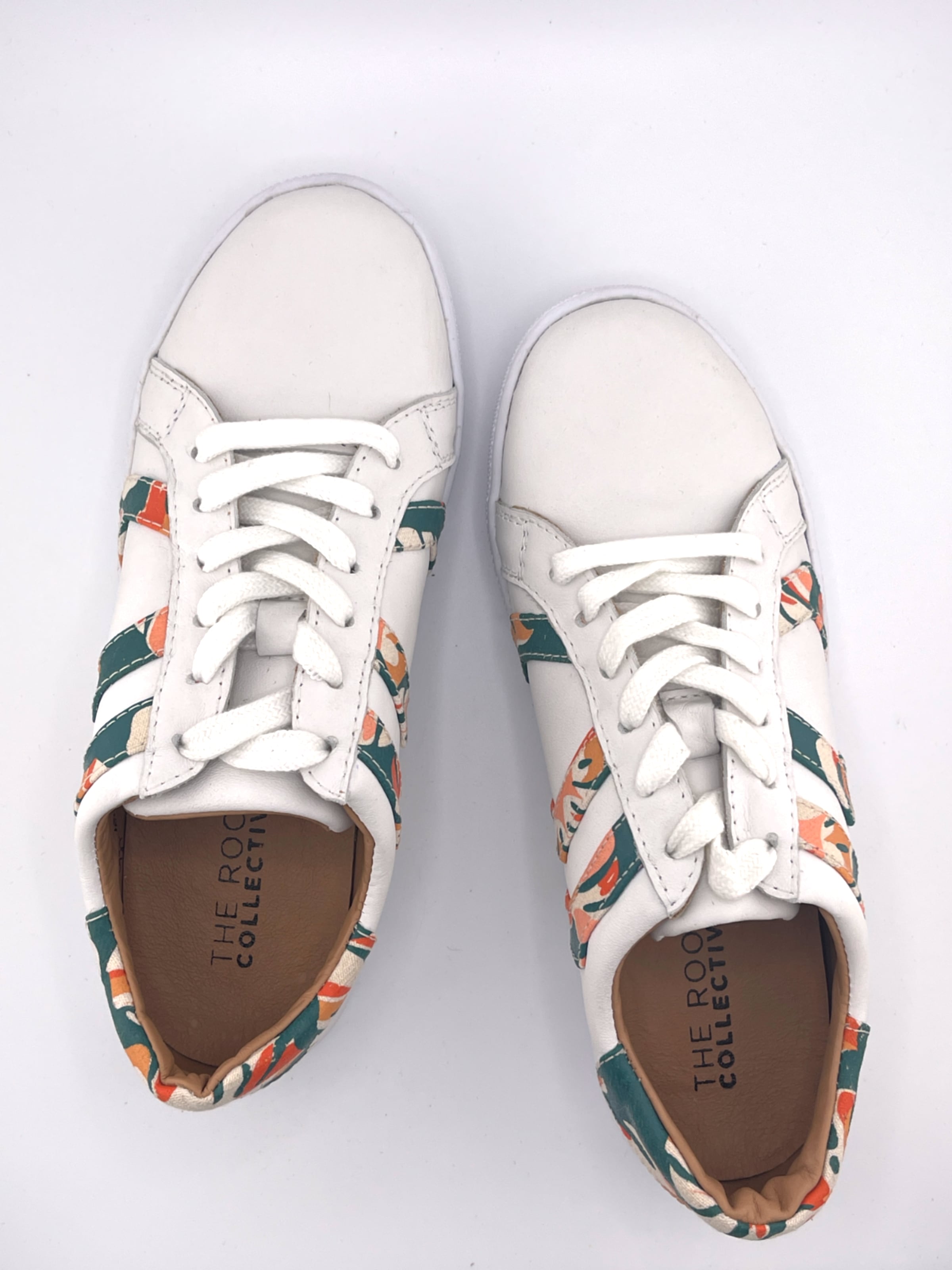 Alex Sneaker in Snow Leather with Monstera (PREORDER)