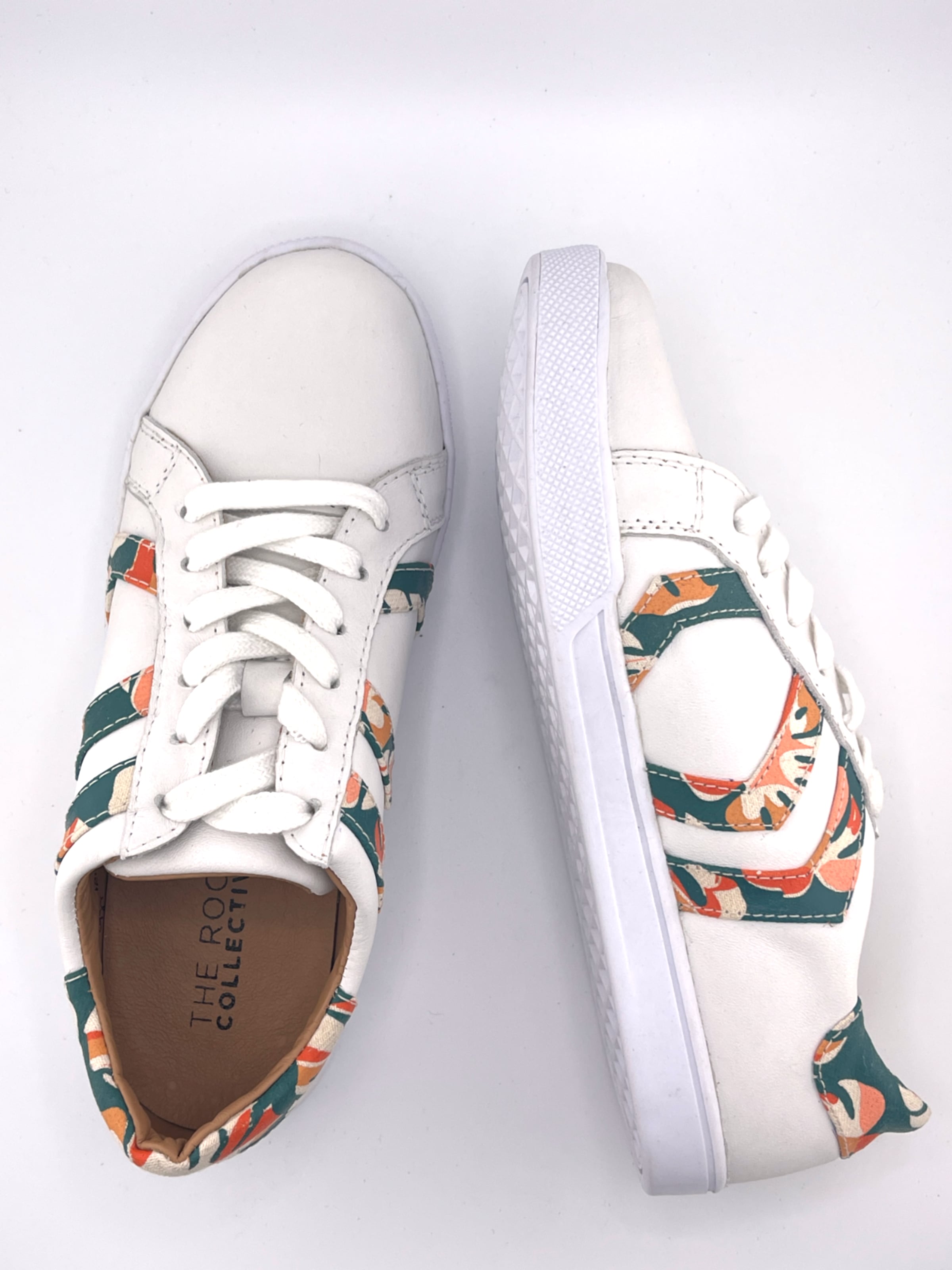 Alex Sneaker in Snow Leather with Monstera (PREORDER)