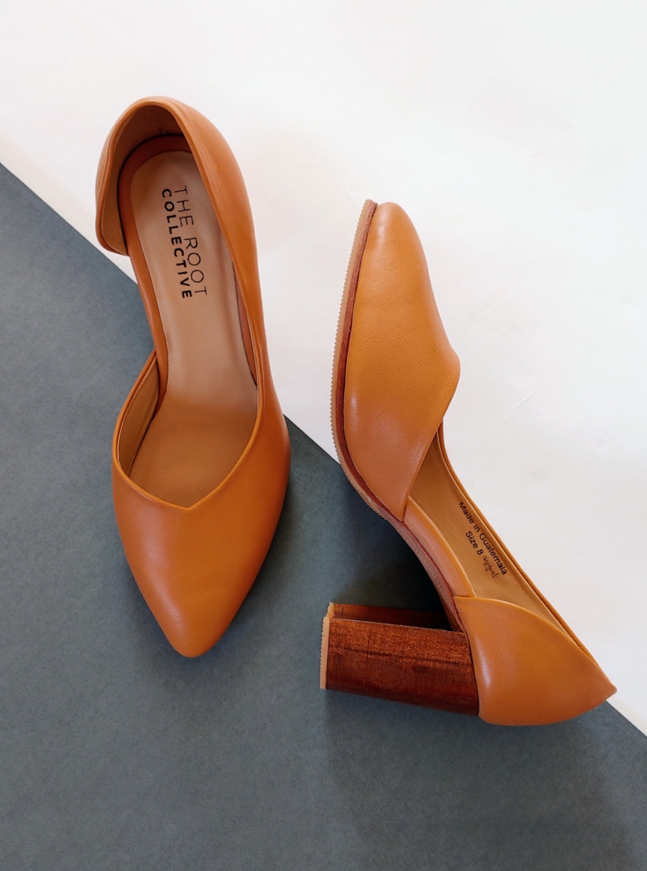 Chrissie Heel in Camel Leather (PREORDER)