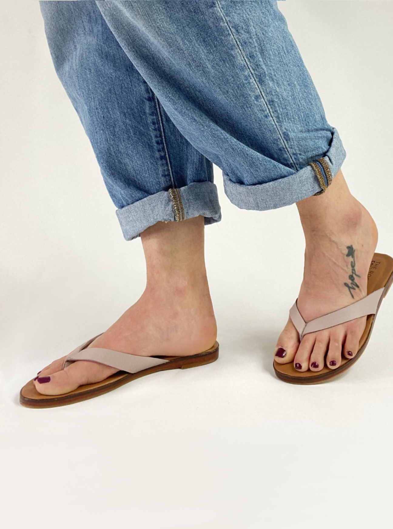 Nora Flip Flop in Lilac Leather (PREORDER)