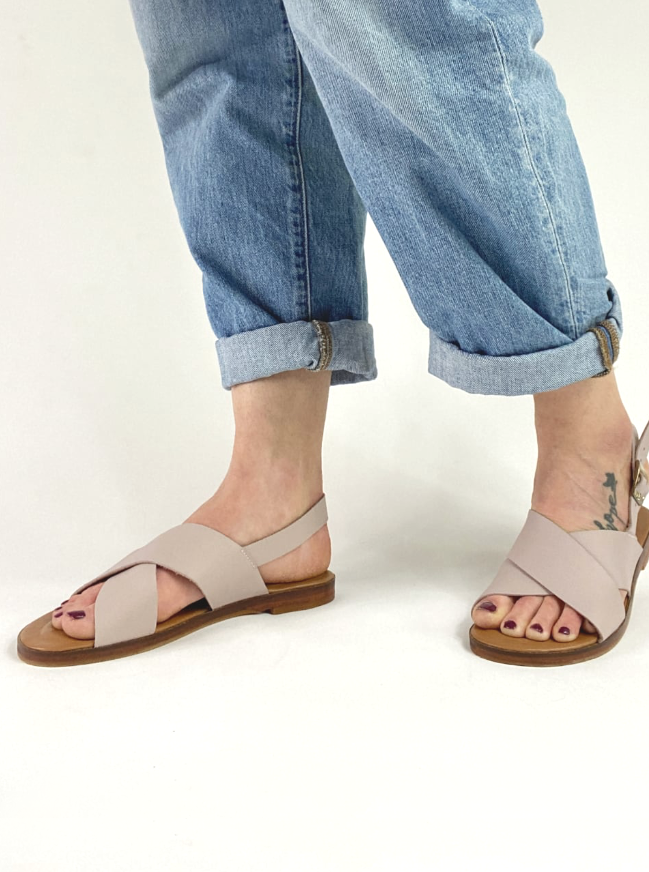 Suzie Sandal in Lilac Leather (PREORDER)