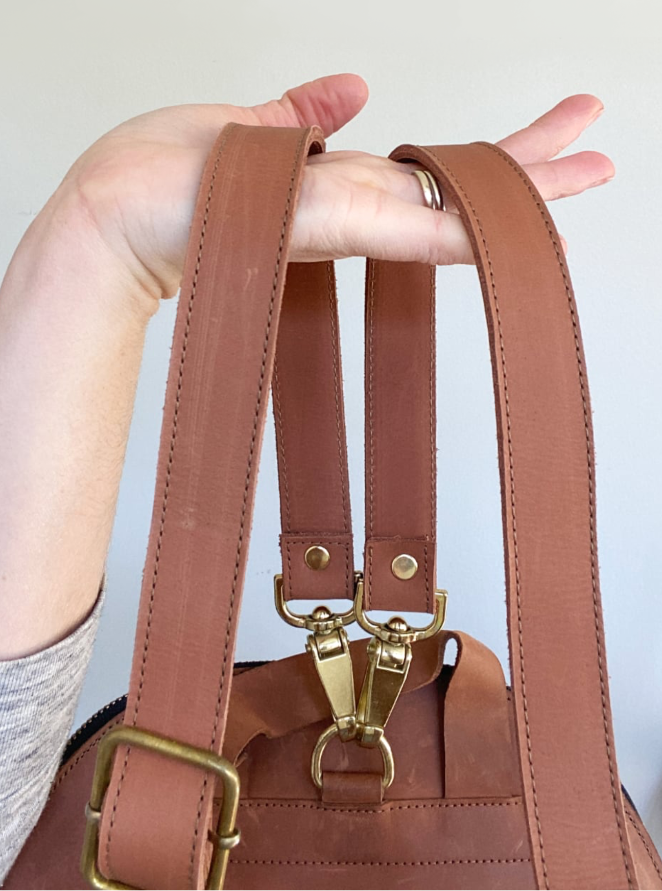 Backpack Straps in Chestnut Leather (PREORDER)