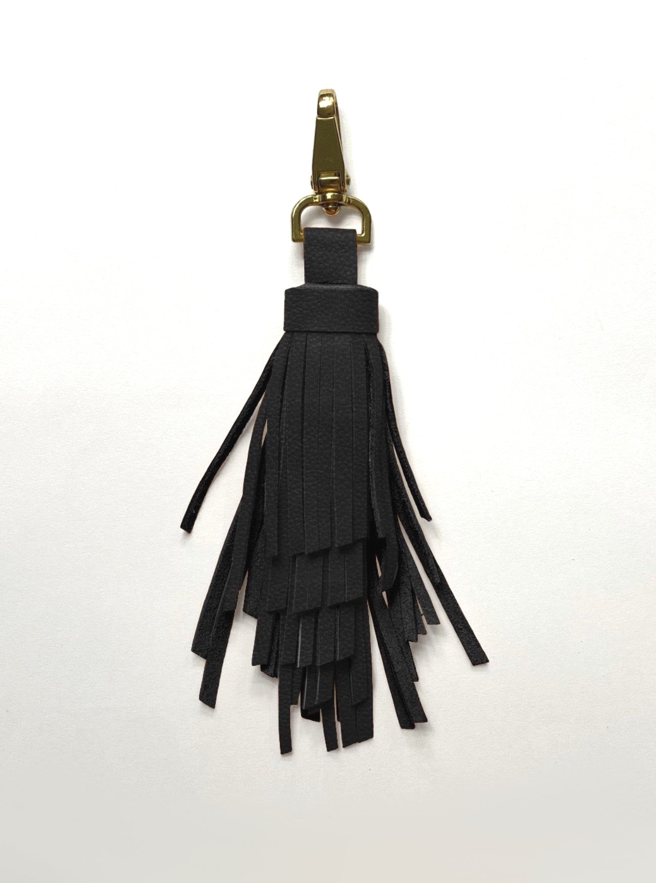 Bag Tassel in Pebbled Black Leather (PREORDER)