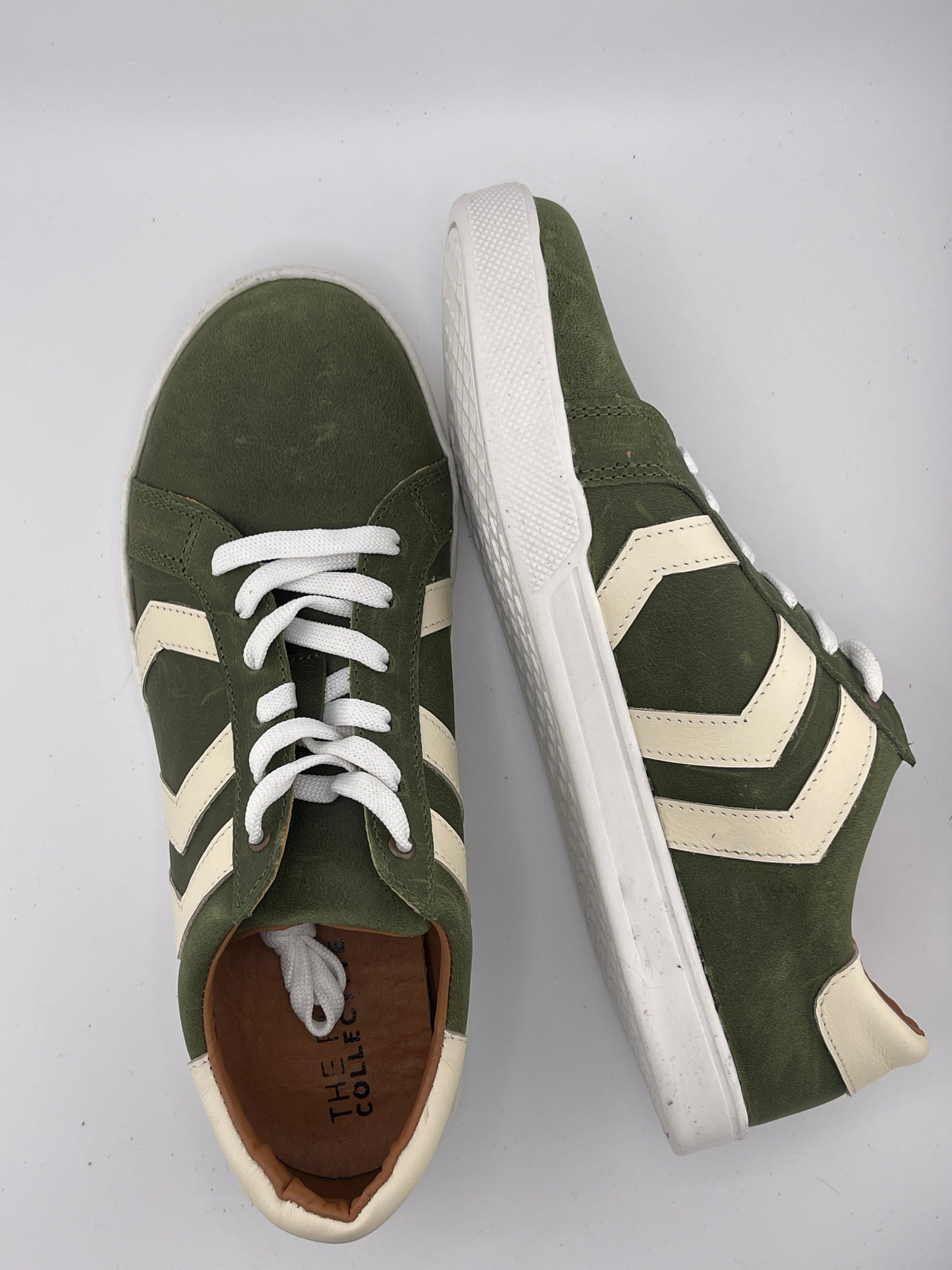 Alex Sneaker in Olive and Cream (FINAL SALE)