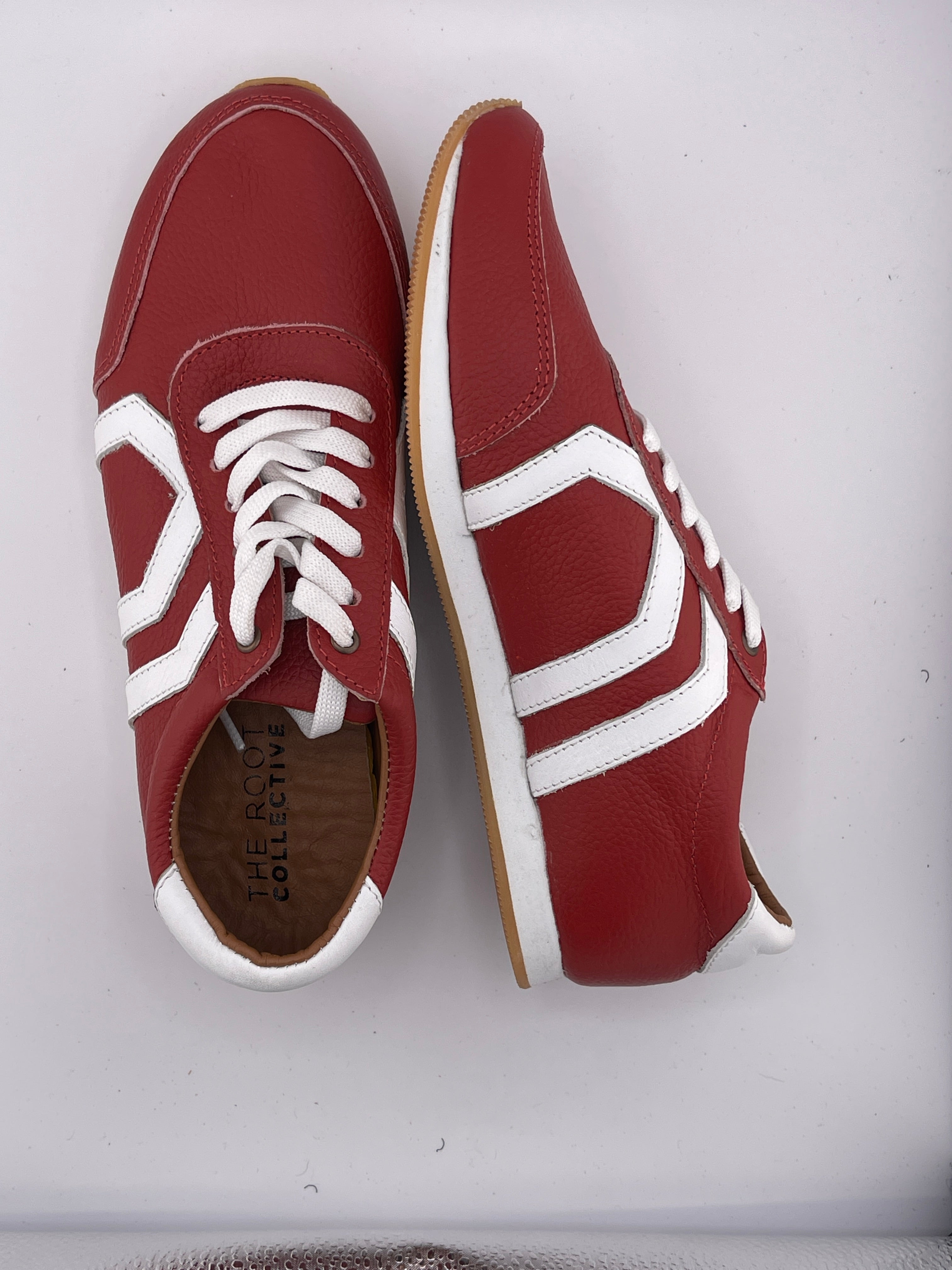 Jessie Sneaker in Cherry and Snow (FINAL SALE)