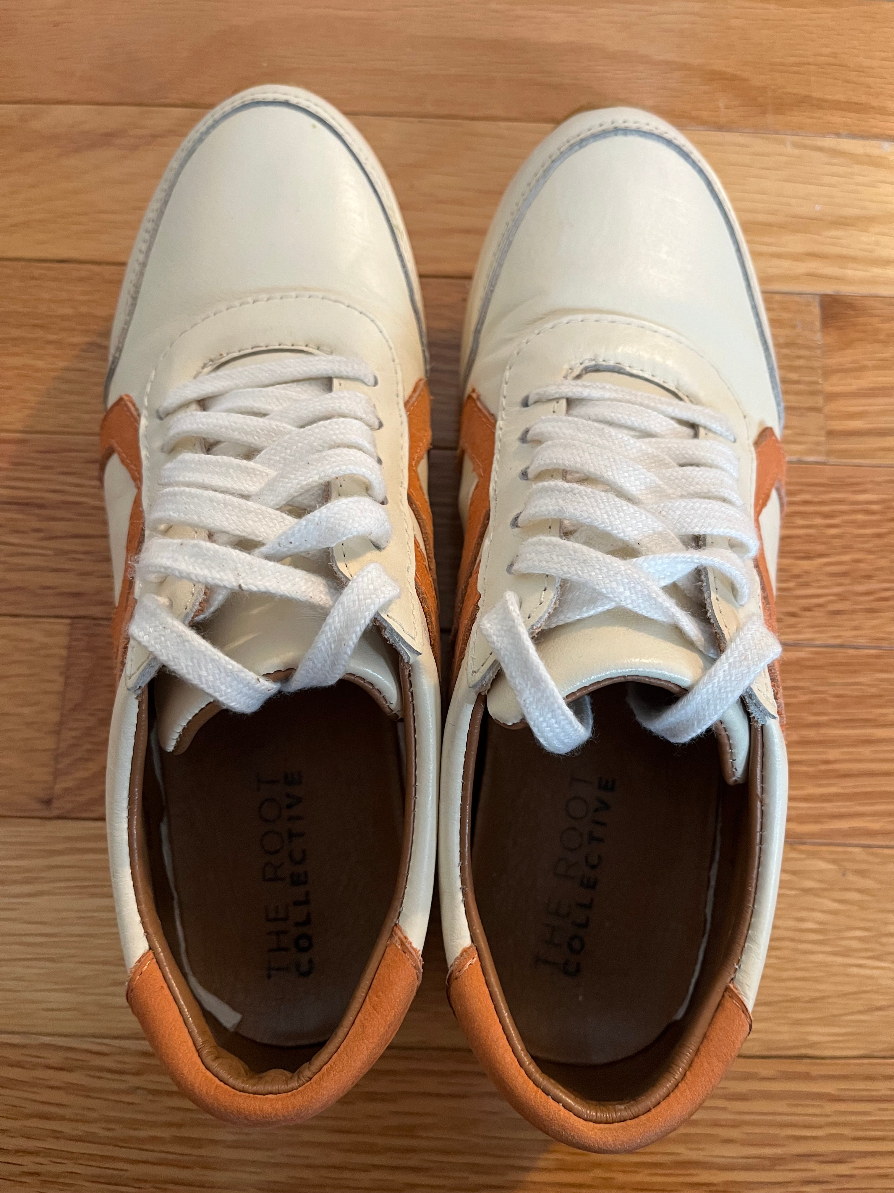 Jessie in Cream and Tangerine size 7 - Pre-loved